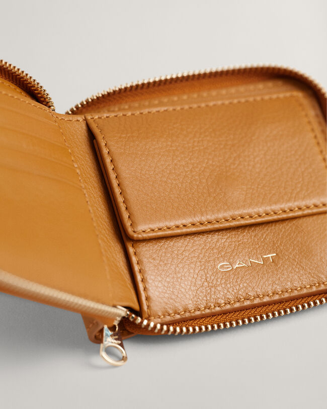 Portefeuille en cuir avec fermeture à zip