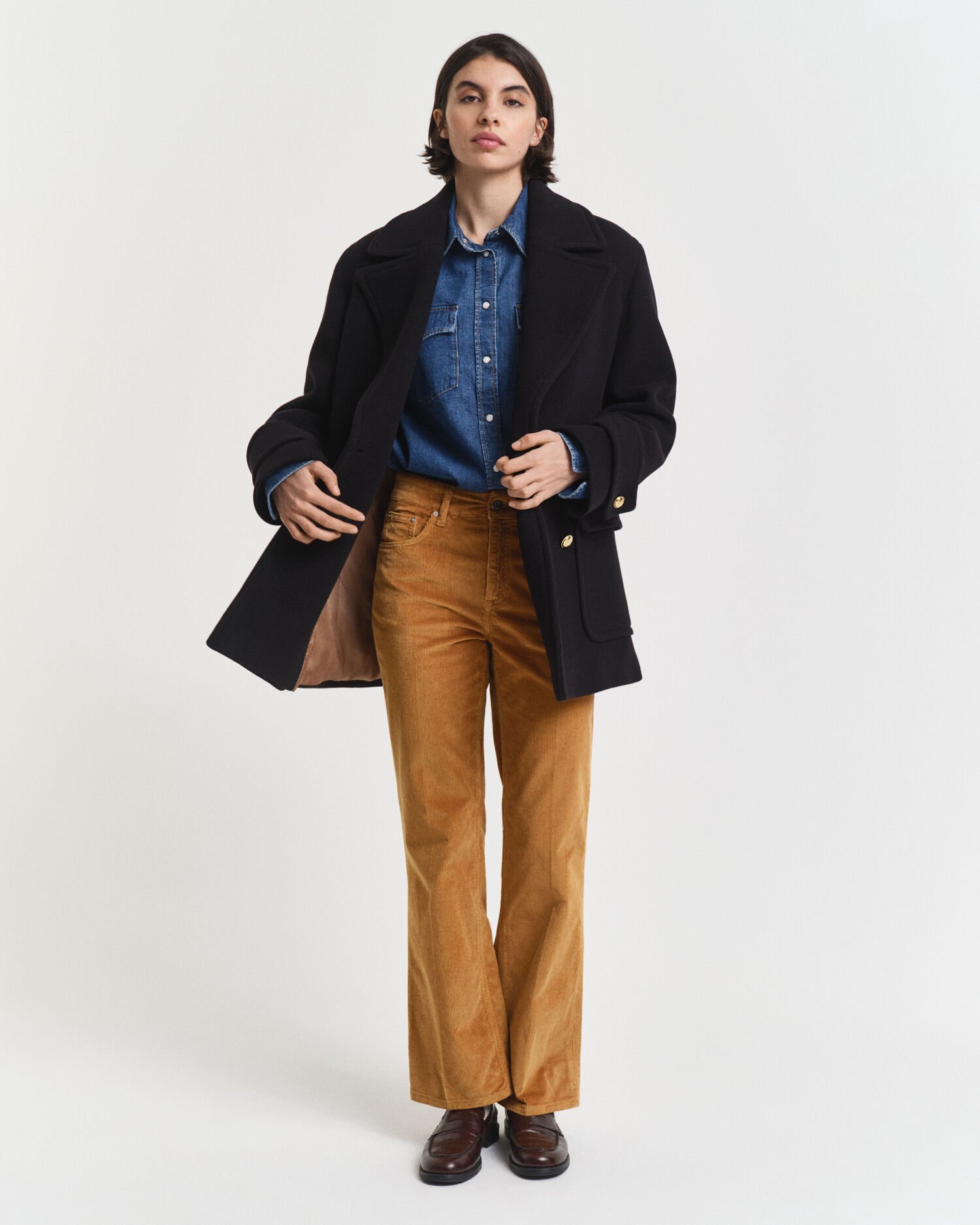 Jean évasé en velours côtelé