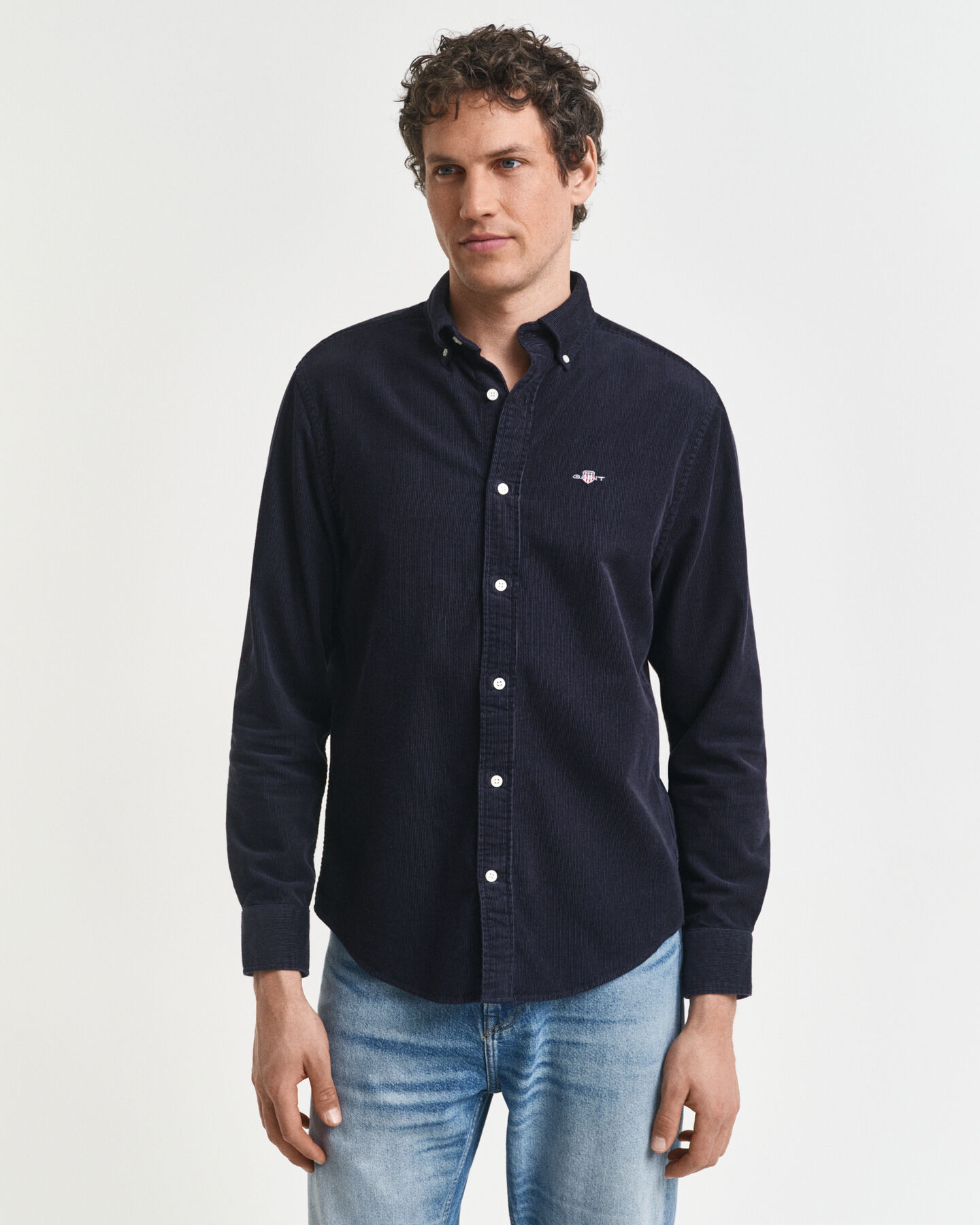 Chemise coupe regular en velours côtelé de coton