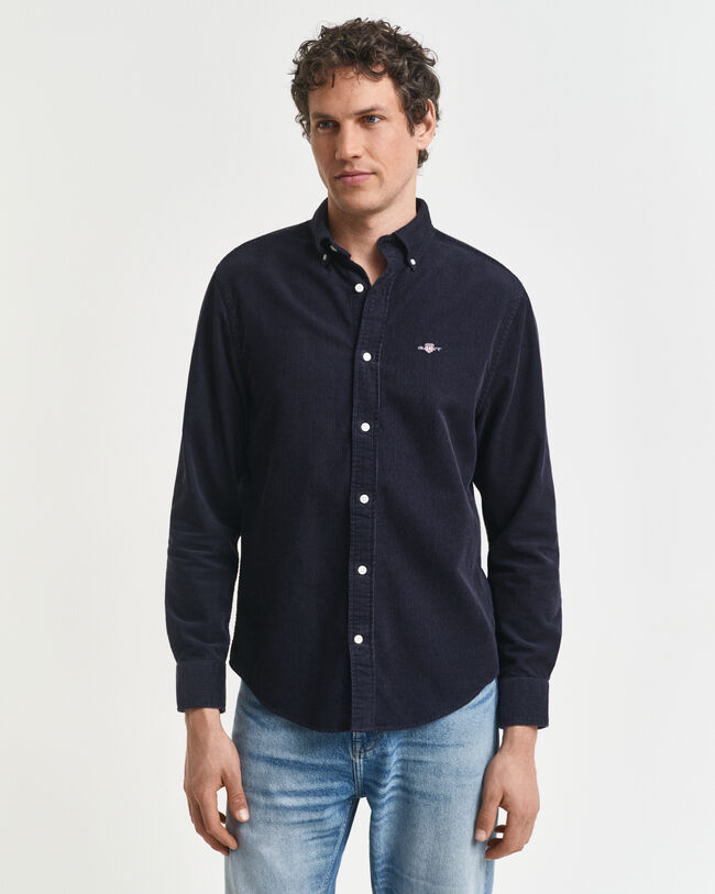 Chemise coupe regular en velours côtelé de coton