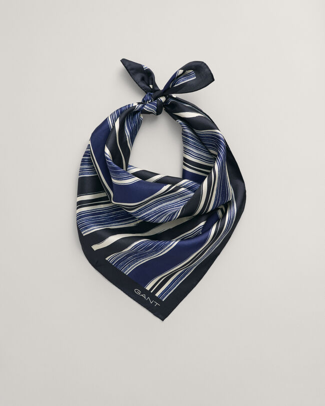Foulard en soie à rayures peintes
