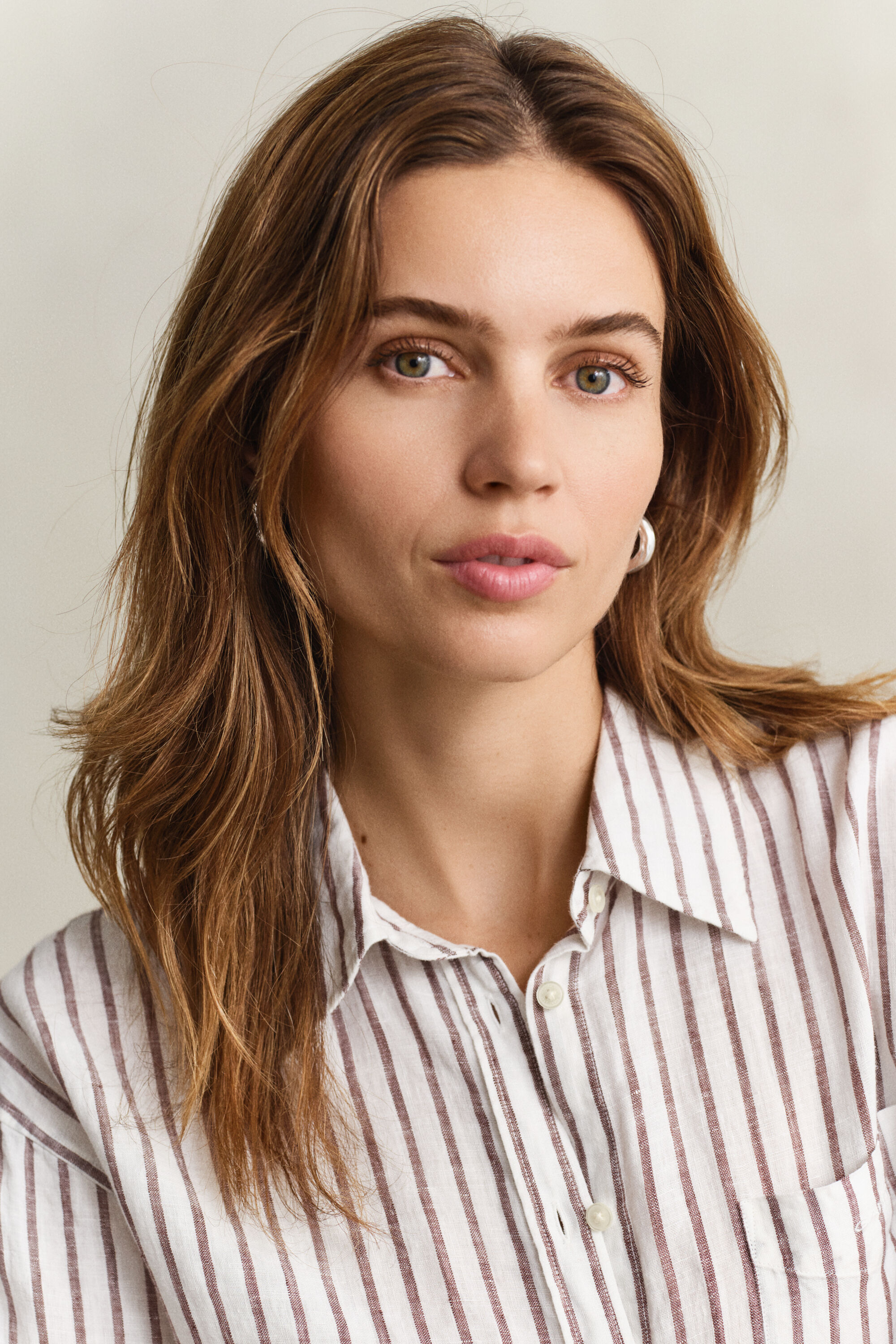 Chemise relaxed fit en lin à rayures