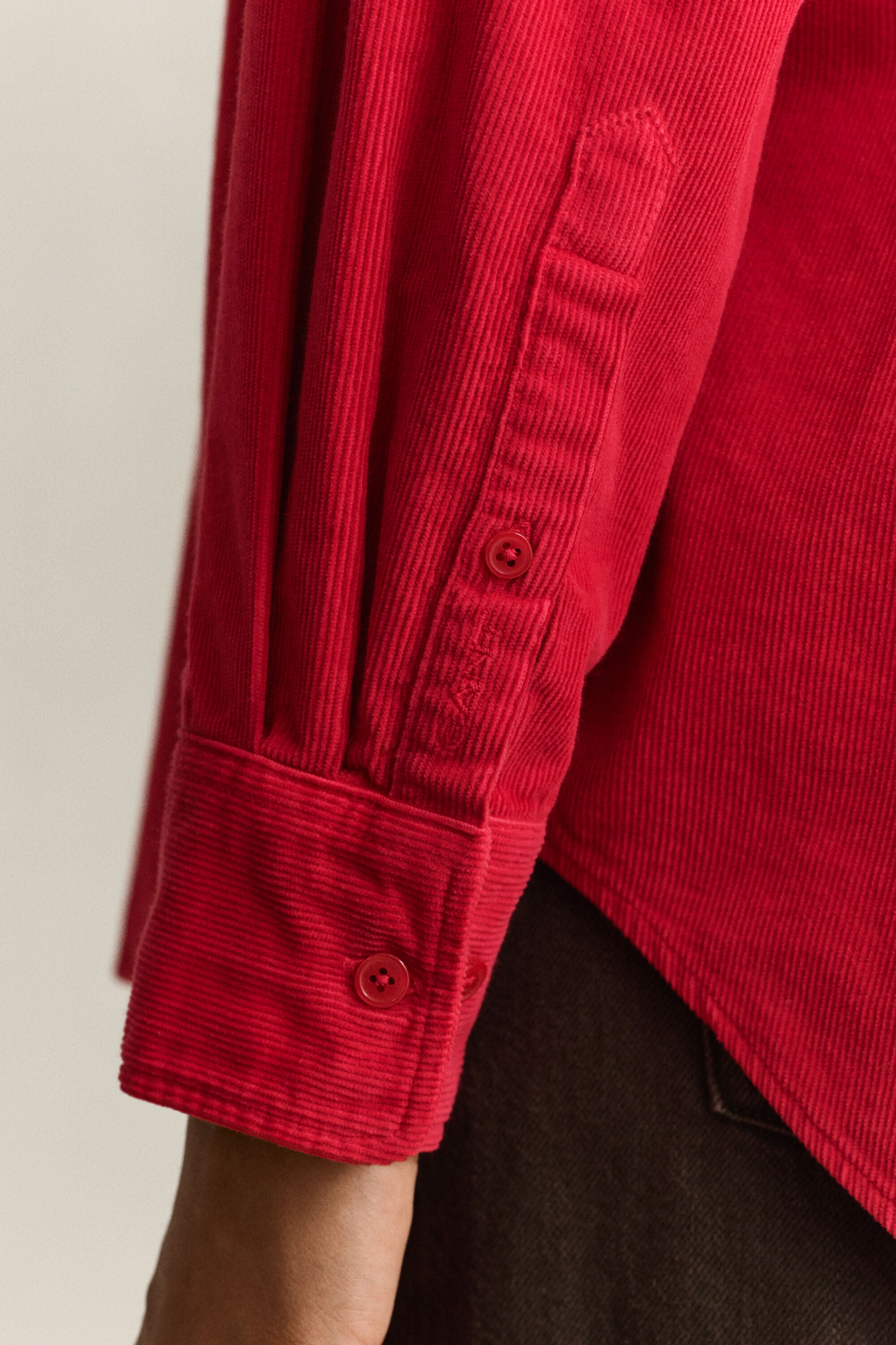 Chemise décontractée en velours côtelé