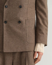 Veste blazer de costume à carreaux en motif pied-de-poule