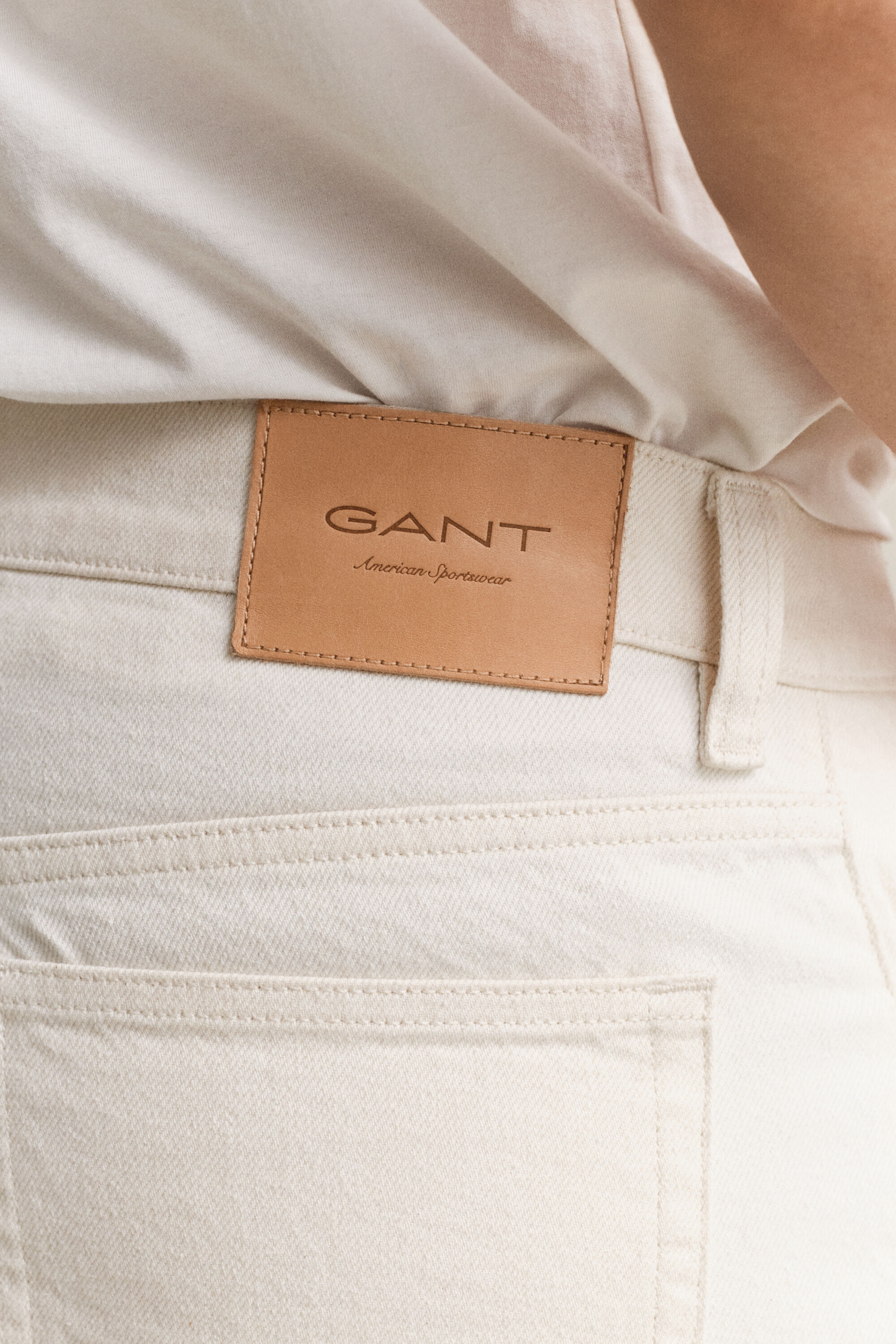 Jean coupe droite écru