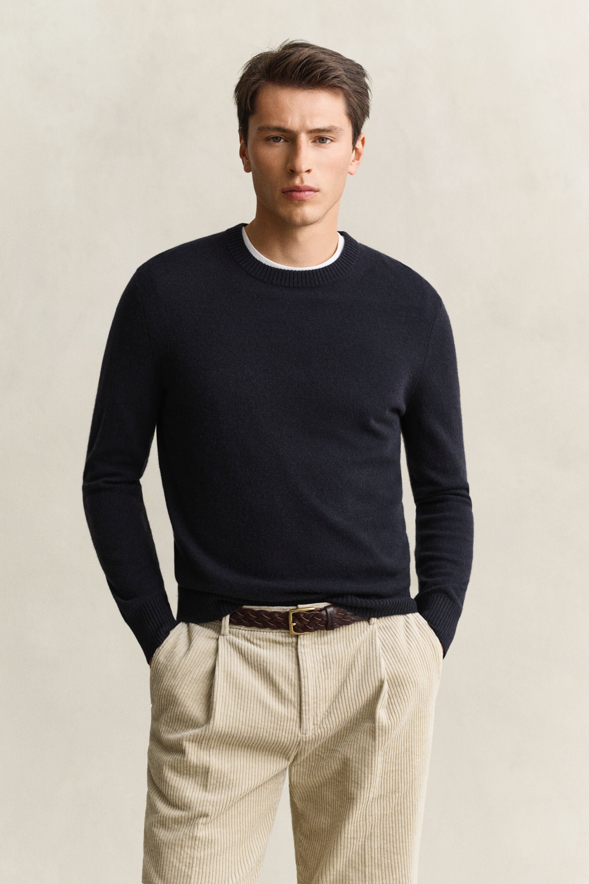 Pull col rond en cachemire