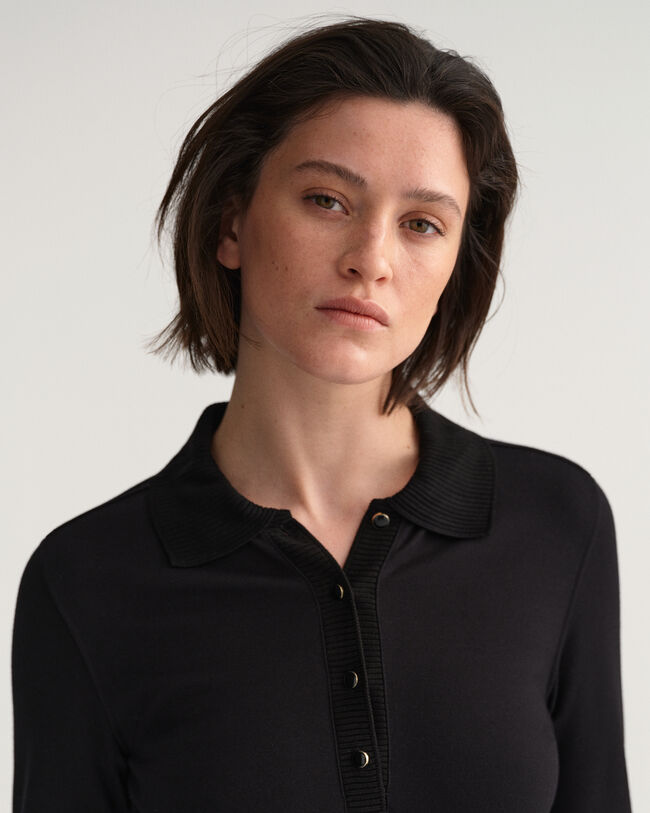 Robe polo en jersey