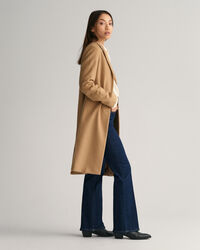 Manteau ajusté en laine mélangée