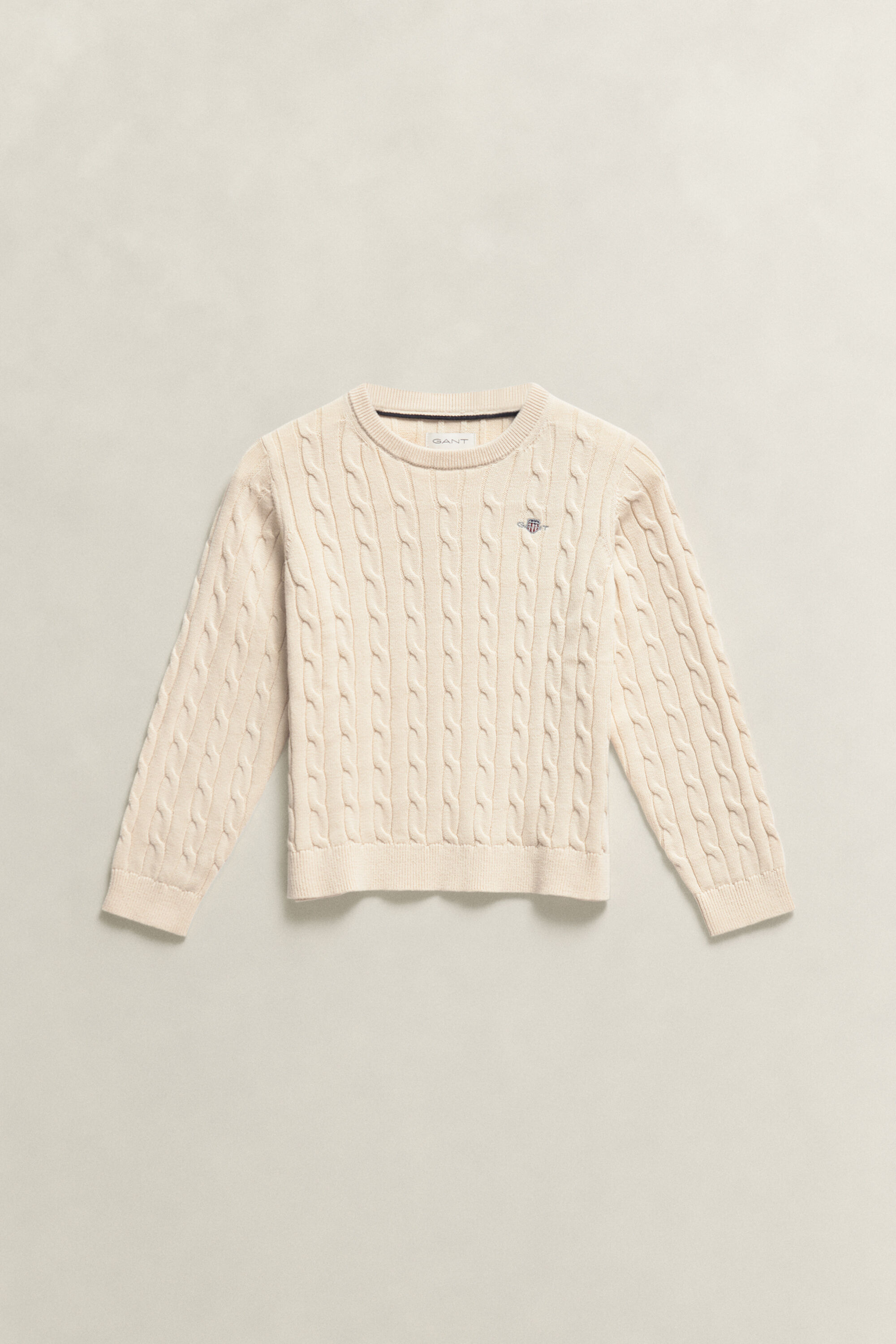 Pull en maille torsadée avec écusson Garçon