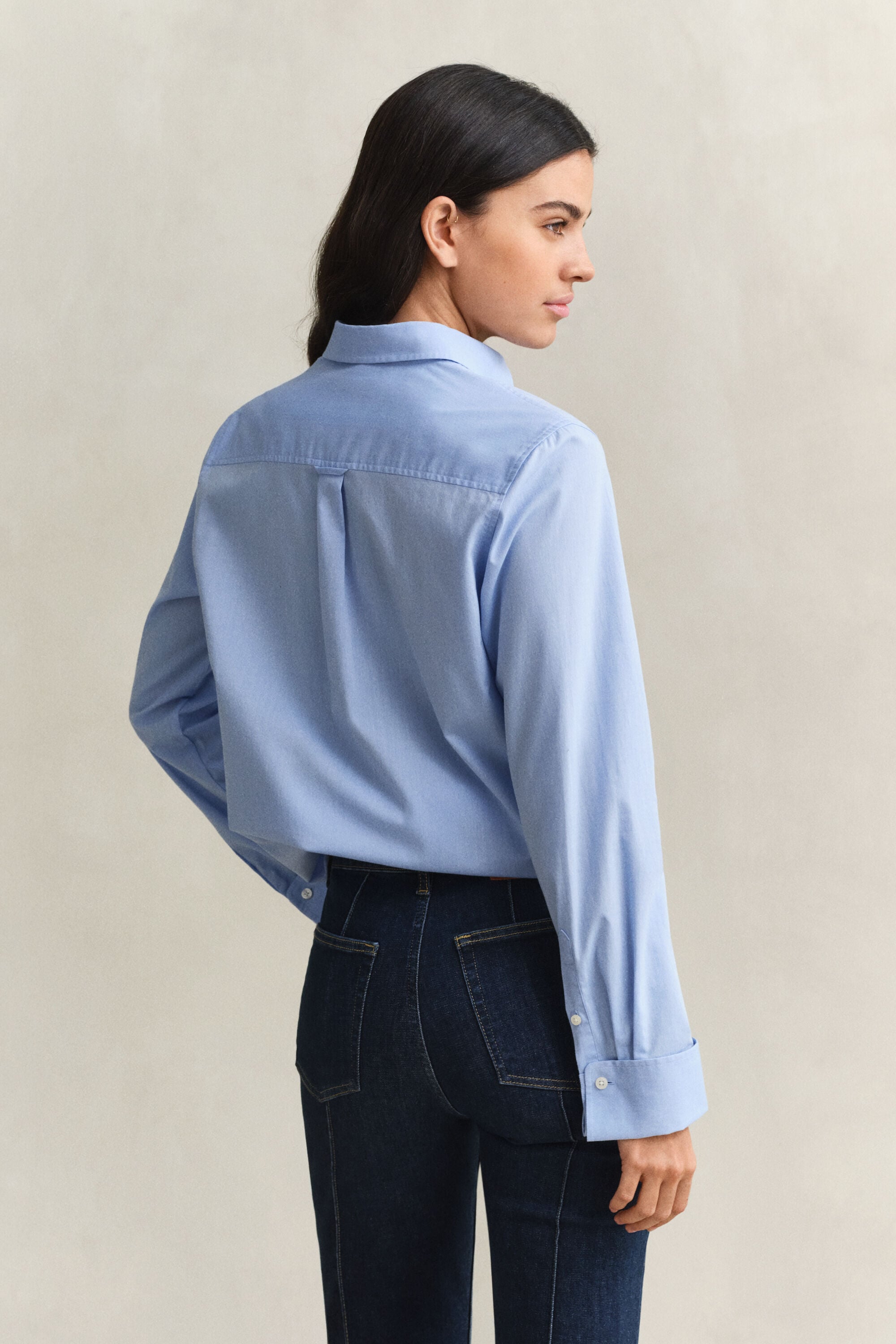 Chemise en coton avec poignets mousquetaires