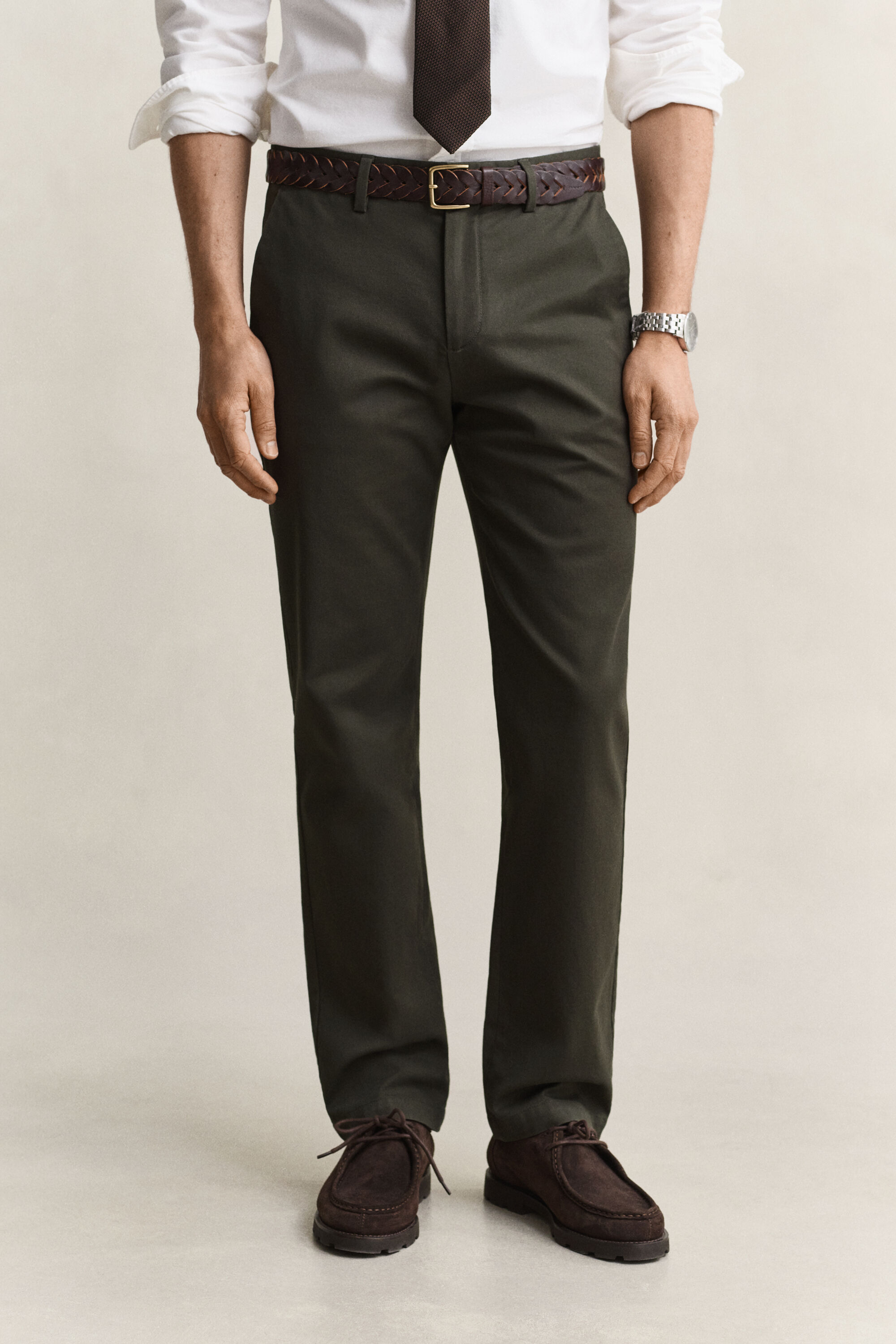 Pantalon chino élégant coupe regular