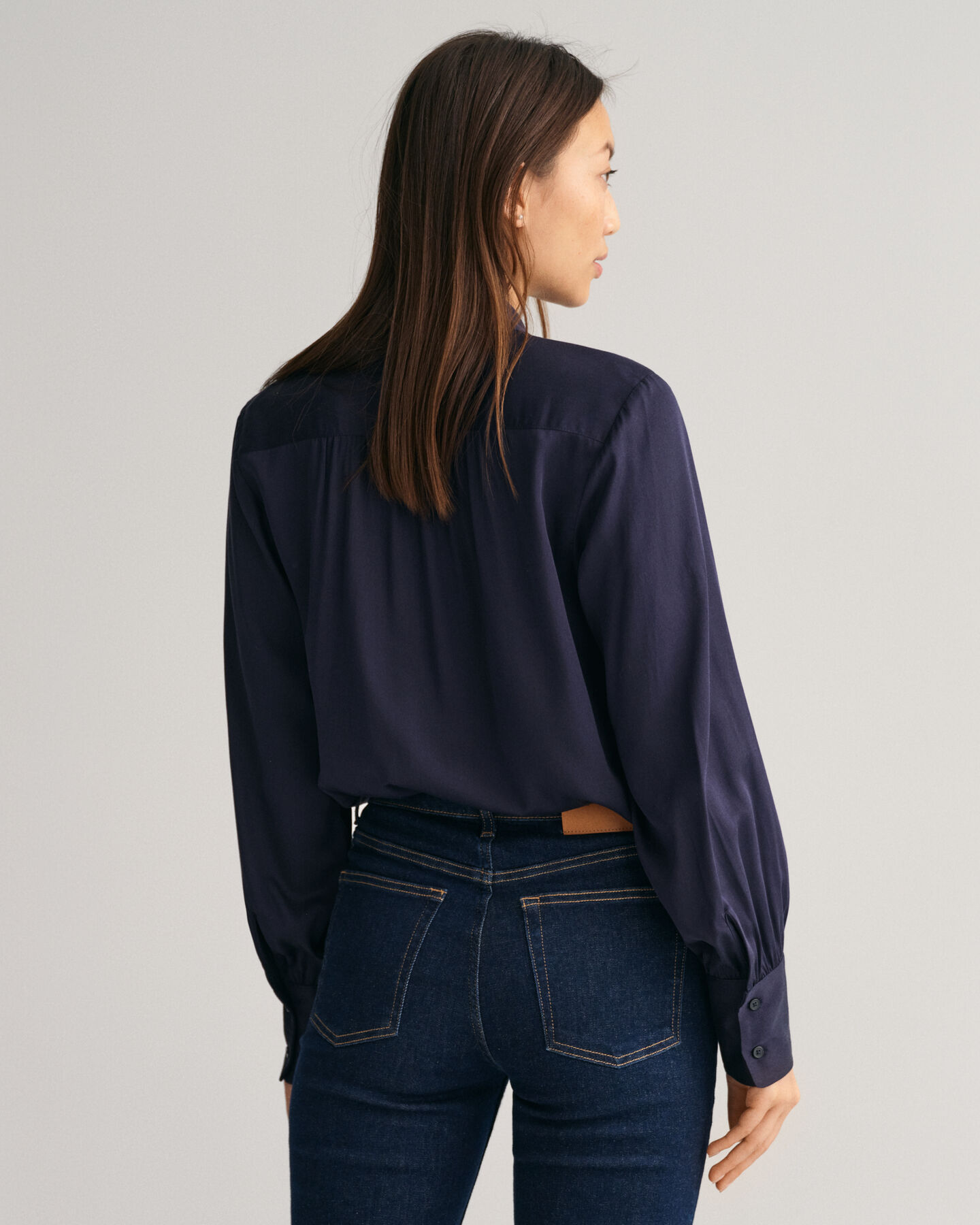 Chemise regular fit en satin