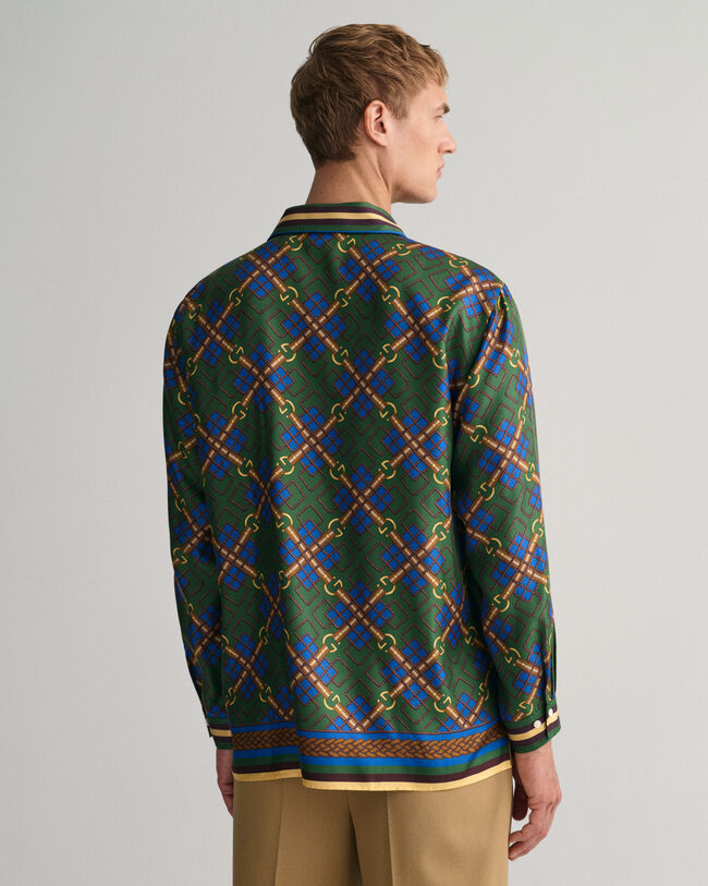 Chemise relaxed fit en soie Medallion