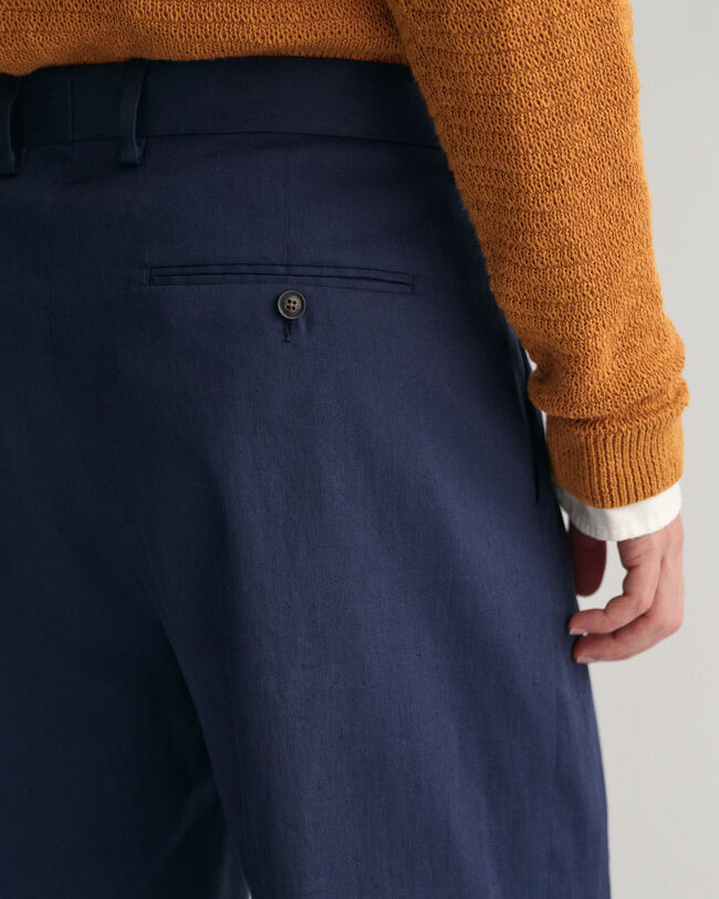 Short de costume en coton et lin