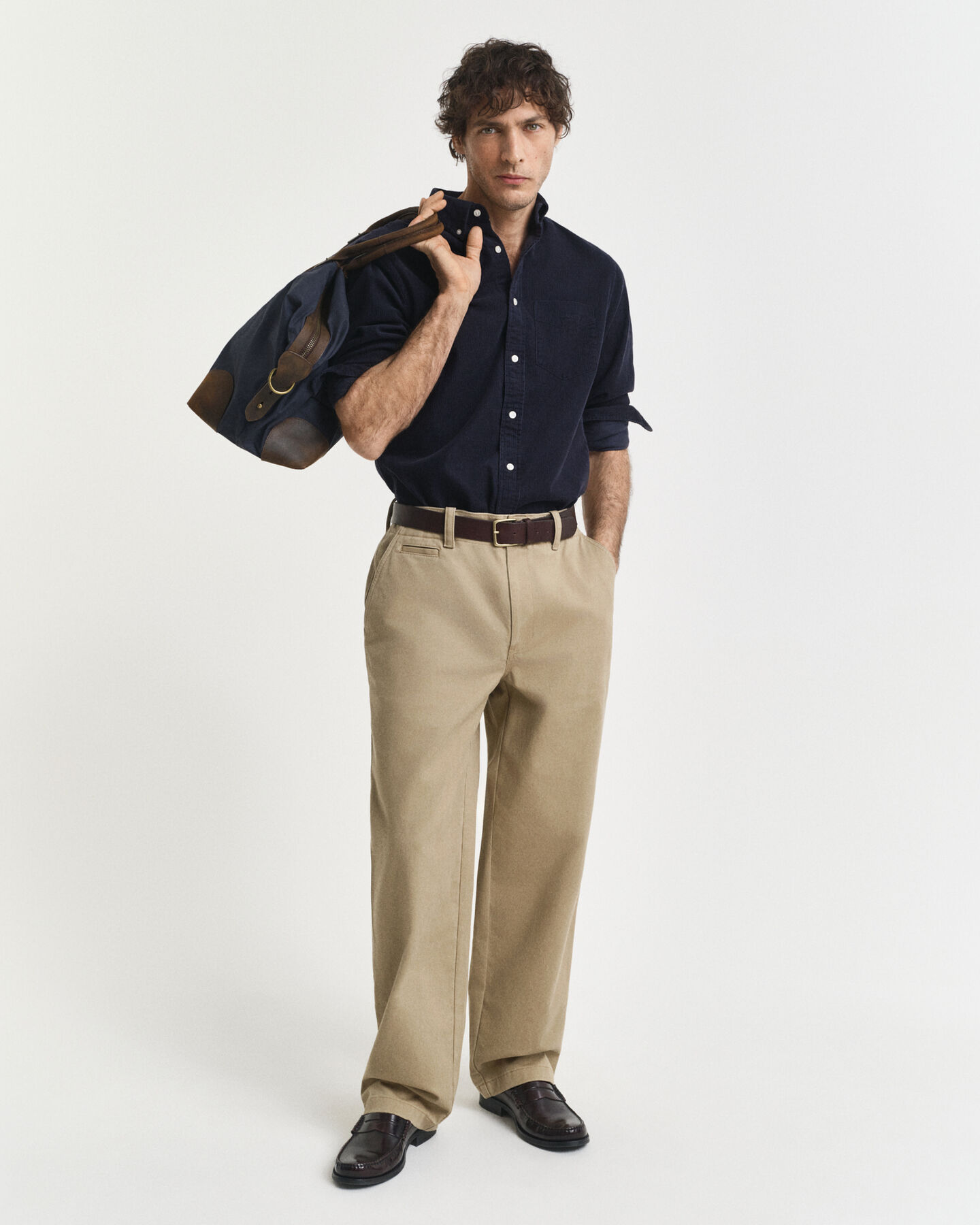 Chemise coupe regular en velours côtelé