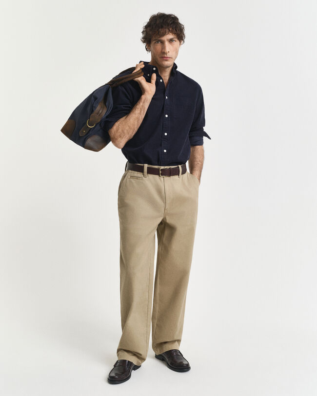 Chemise coupe regular en velours côtelé