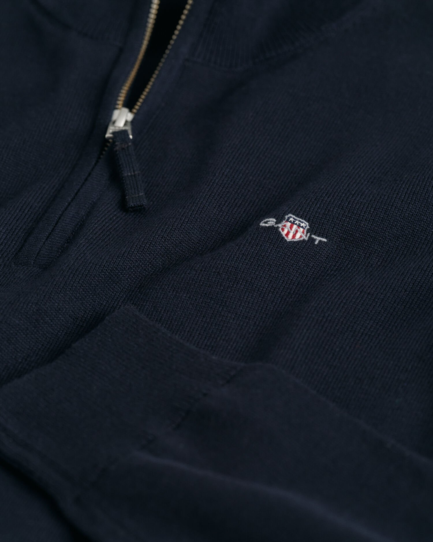 Pull à demi-zip en coton Shield Ado