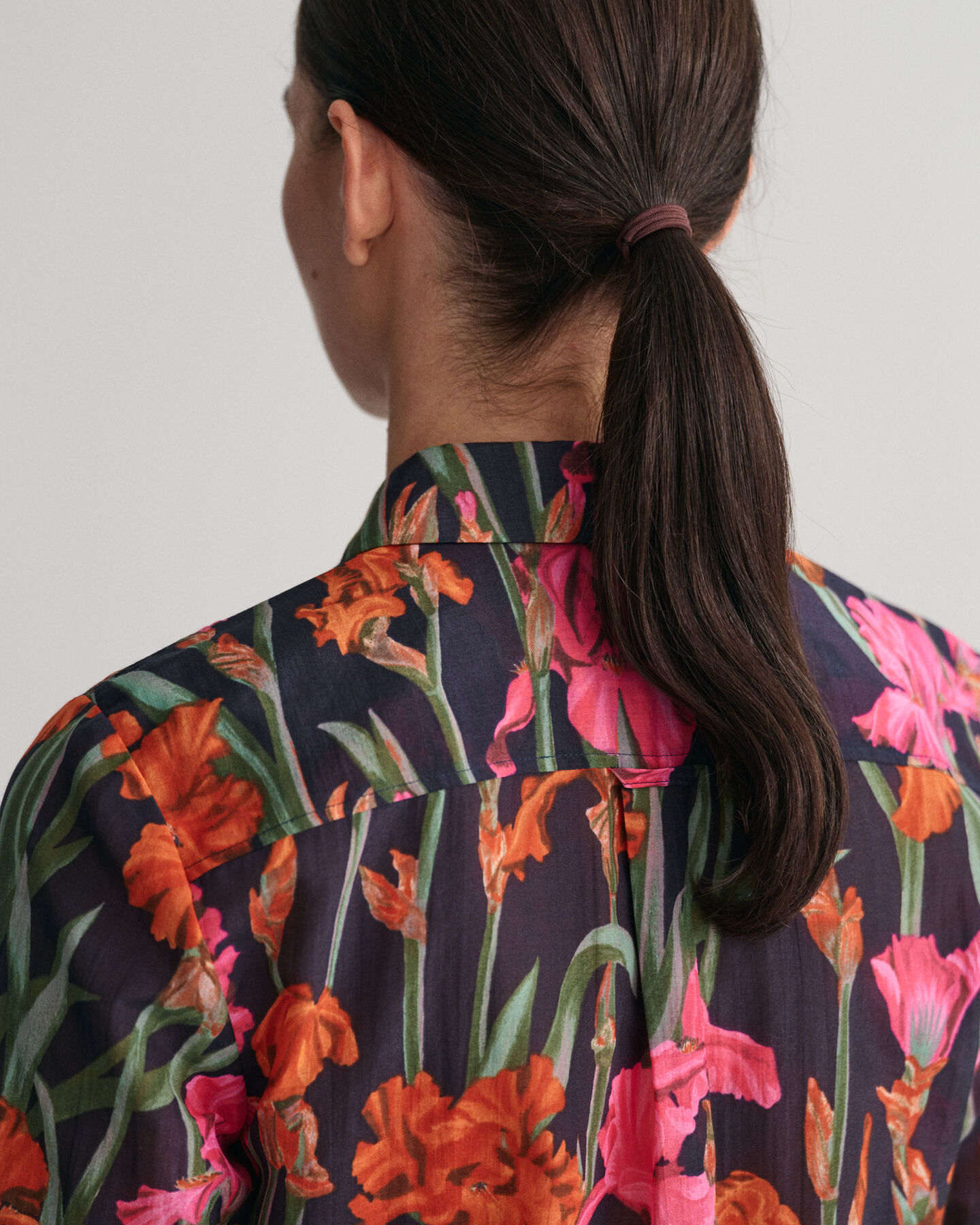 Chemise regular fit en coton et soie &agrave; imprim&eacute; Iris