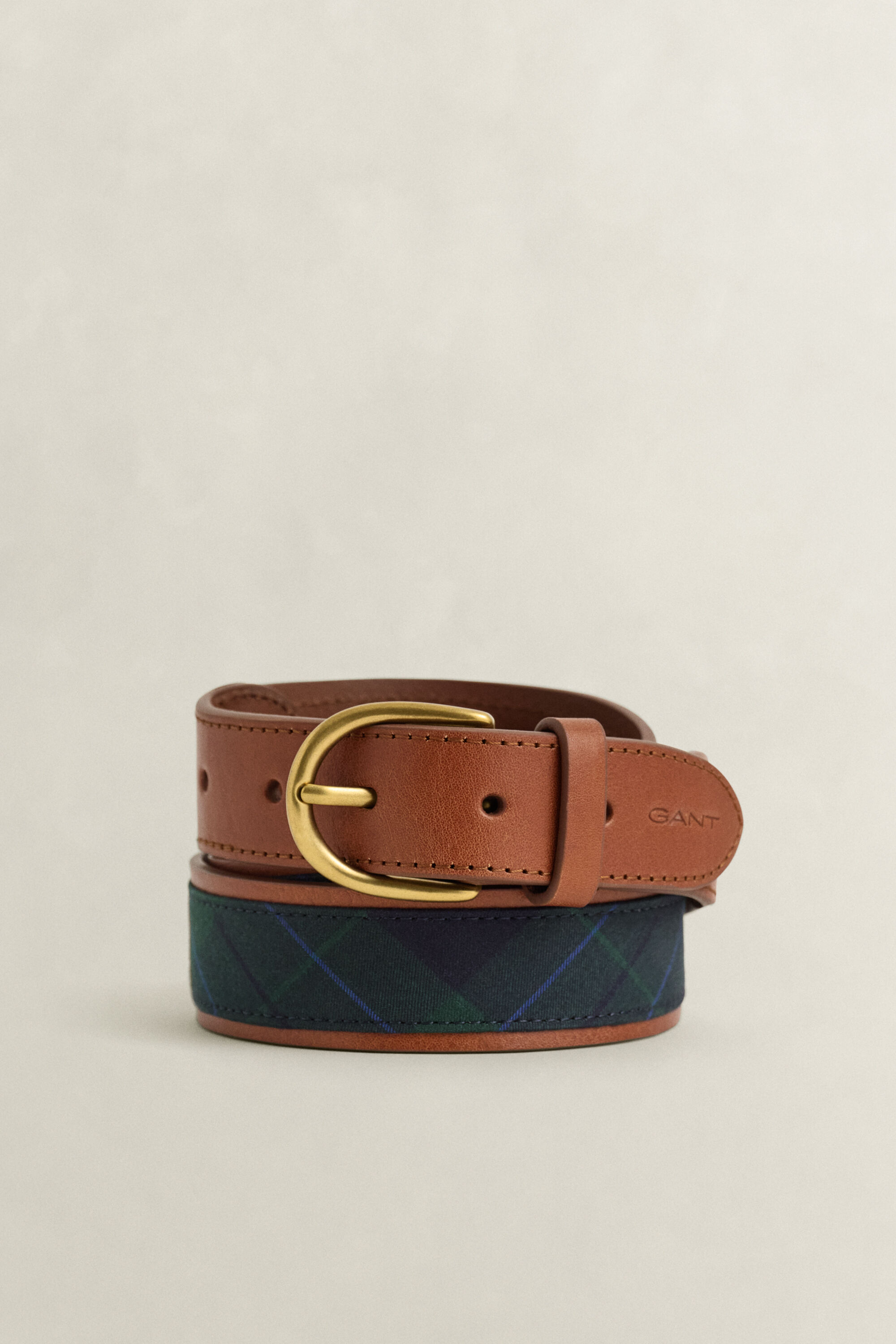 Coffret cadeau ceinture et porte-cartes à carreaux