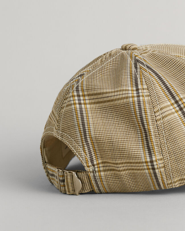 Casquette en laine à carreaux