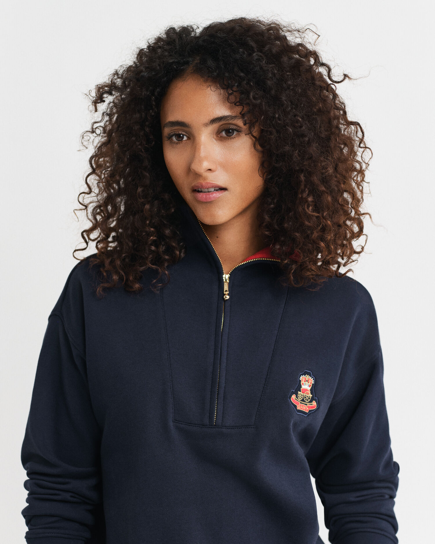 Sweat-shirt à demi-zip Crest Badge