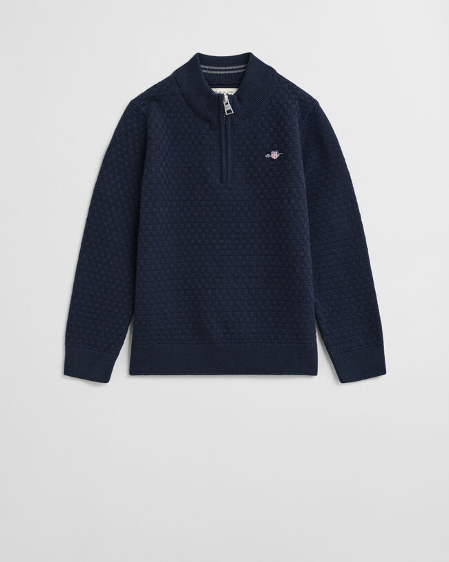 Pull à demi-zip micro texturé Enfant