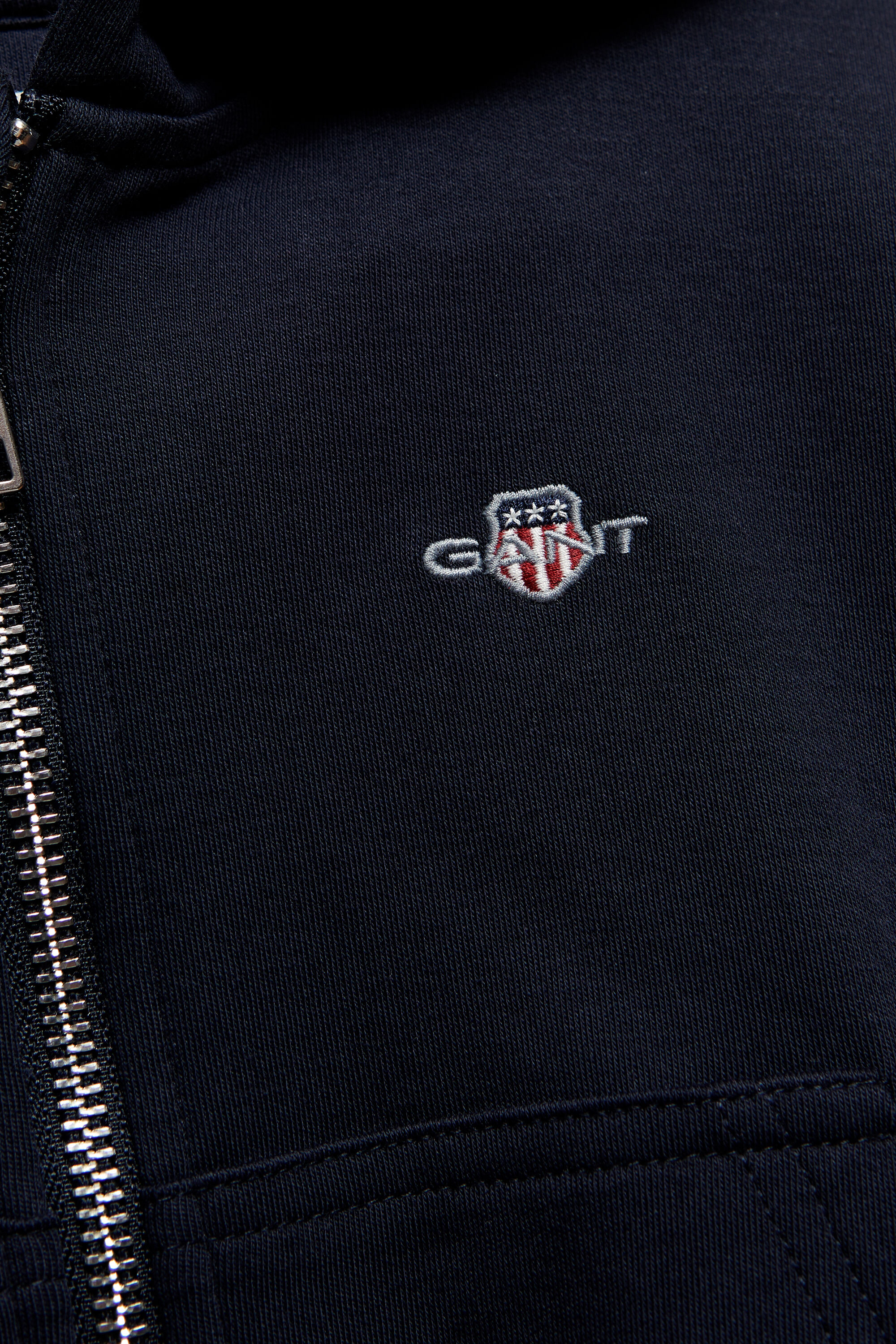 Sweat à capuche court zippé Shield Fille