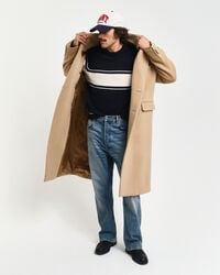 Manteau à boutonnage croisé en laine