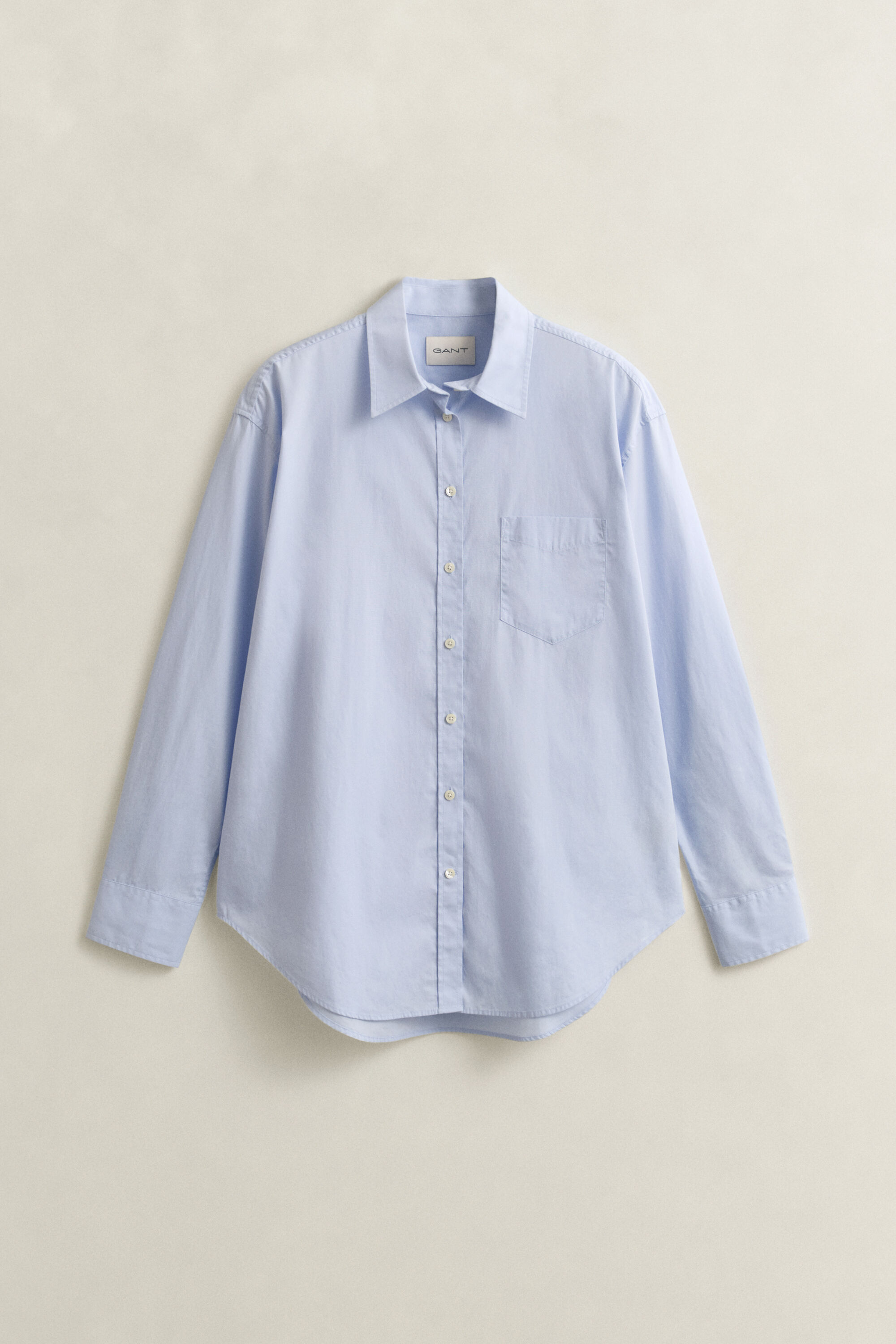 Chemise coupe décontractée en popeline classique