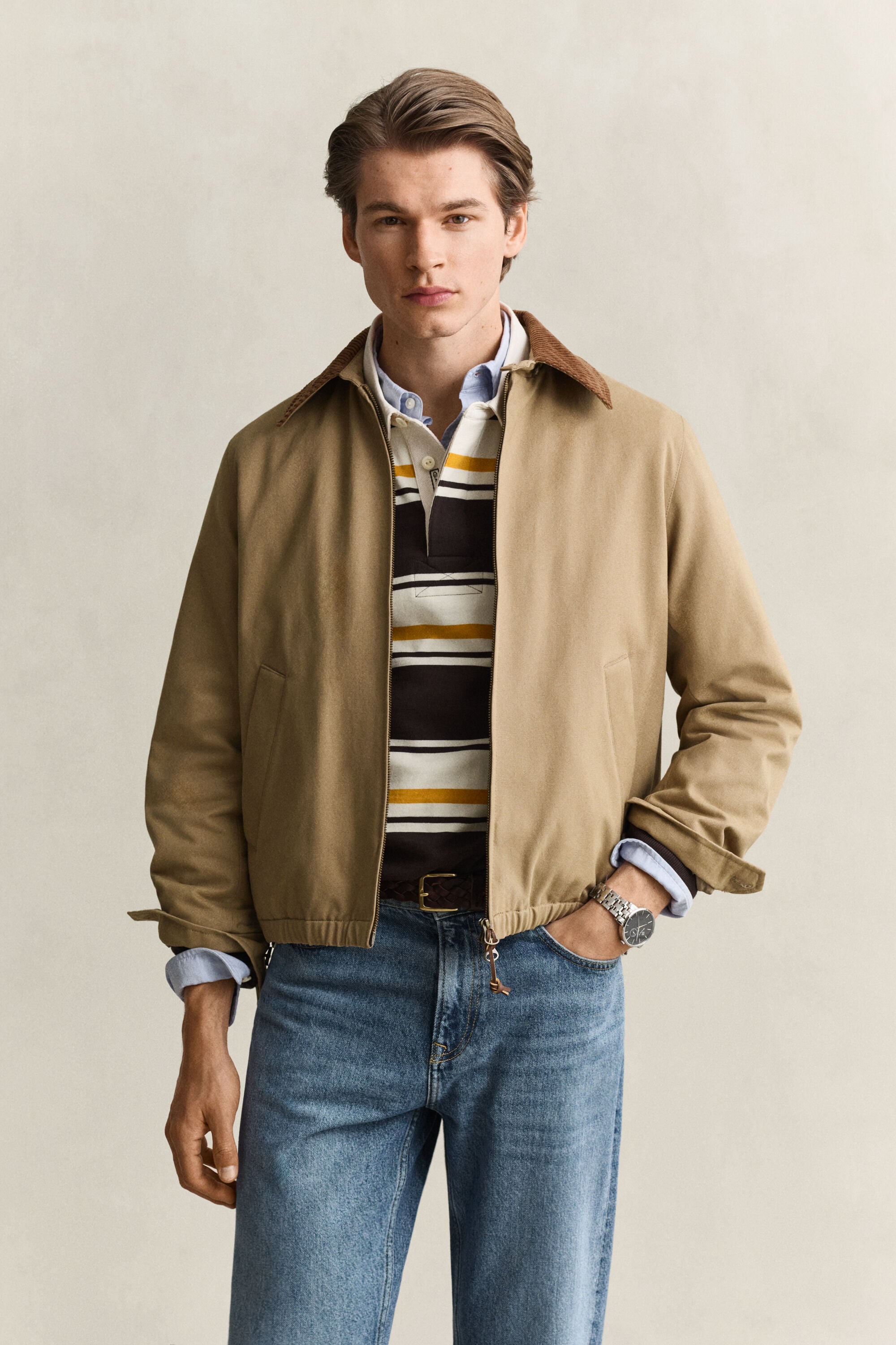 Veste Harrington en moleskine