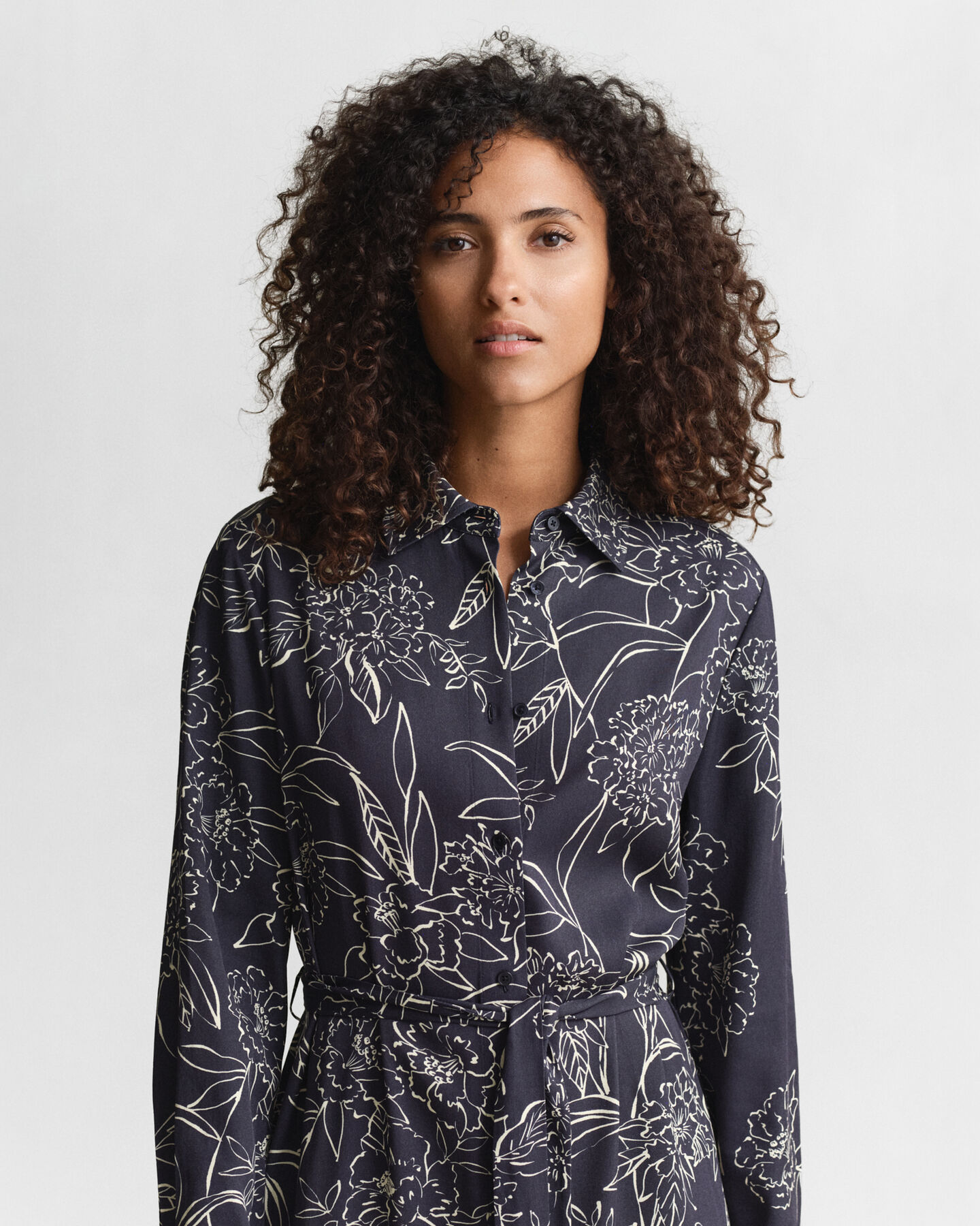 Robe-chemise à imprimé floral