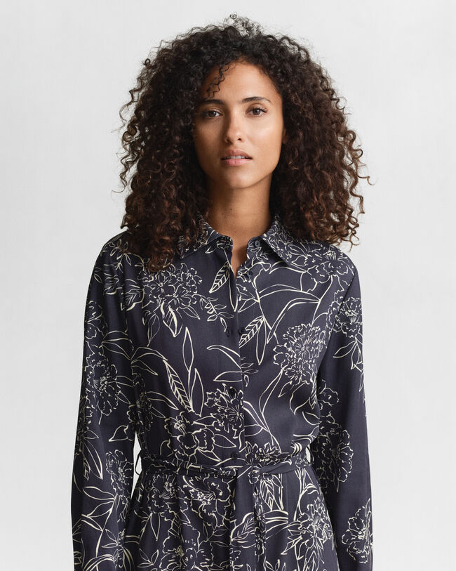 Robe-chemise à imprimé floral