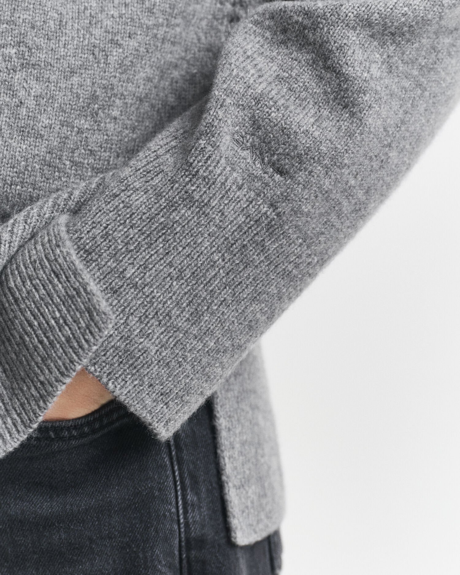 Pull col rond en laine et cachemire doux