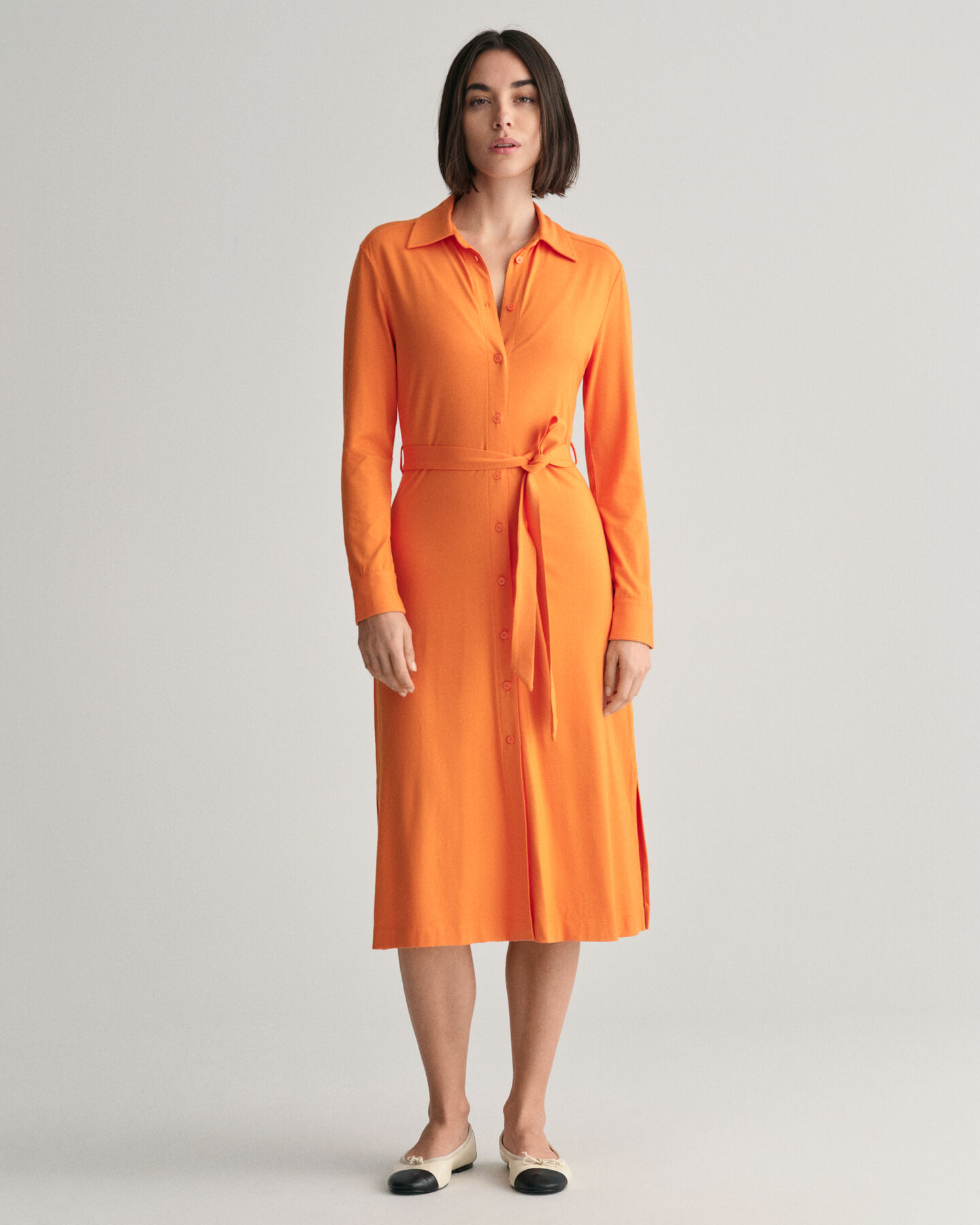 Robe-chemise slim fit en jersey