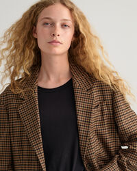 Veste blazer ultra ample à carreaux