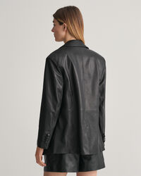 Veste blazer regular fit en cuir