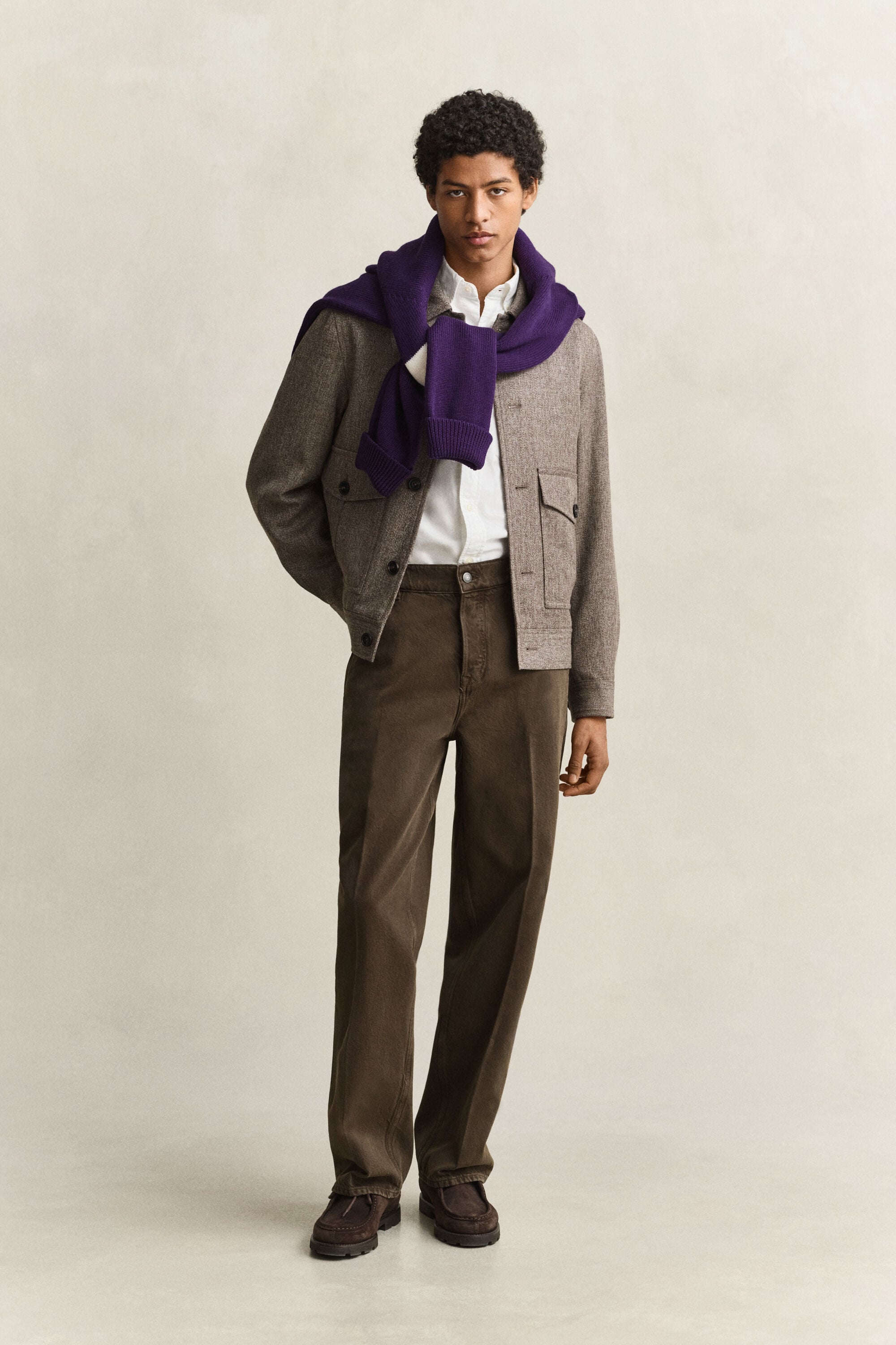 Veste en laine chinée