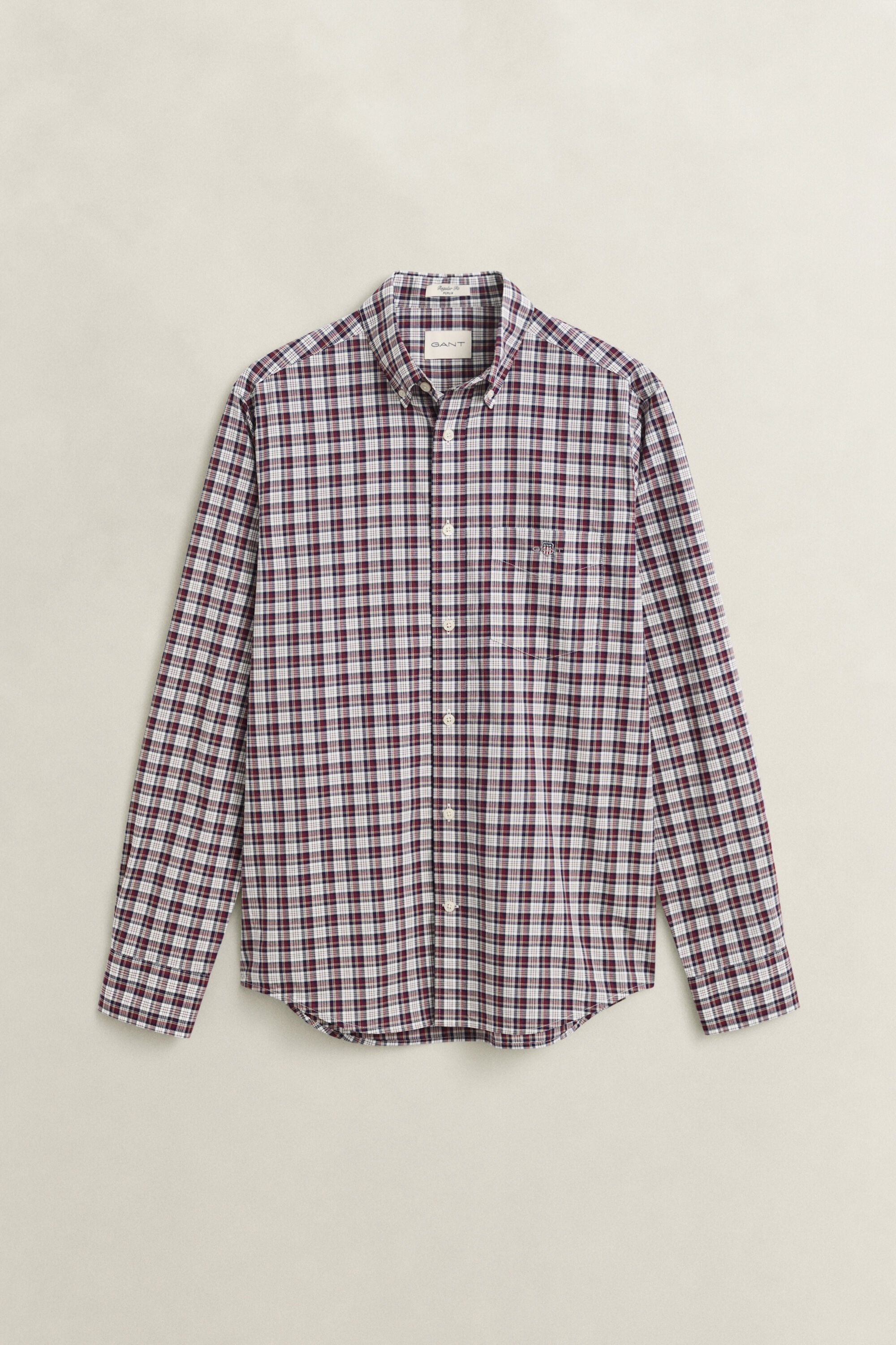 Chemise en popeline à carreaux