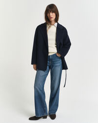 Veste cousue main avec ceinture