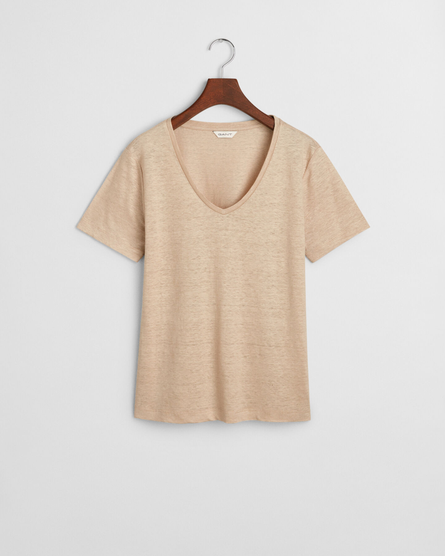 T-shirt col V en lin