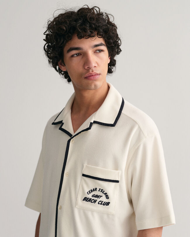 Chemise relaxed fit à manches courtes Terry Cloth