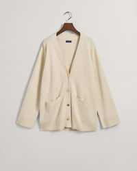 Cardigan relaxed fit &agrave; col V