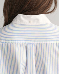 Chemise regular fit &agrave; rayures et col contrastant