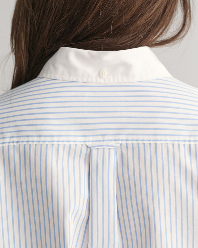 Chemise regular fit &agrave; rayures et col contrastant