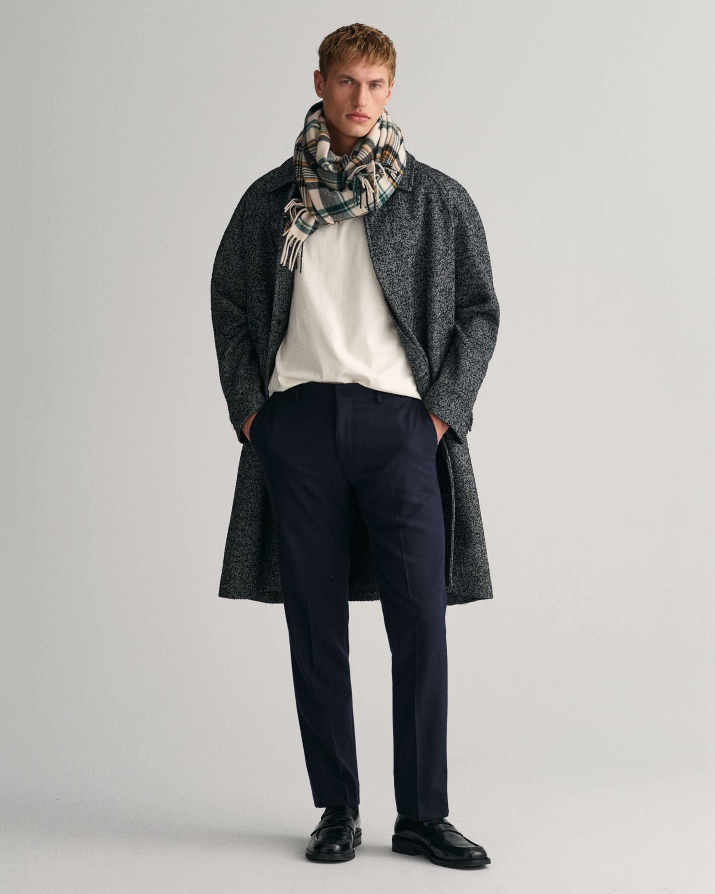 Pantalon slim fit en flanelle