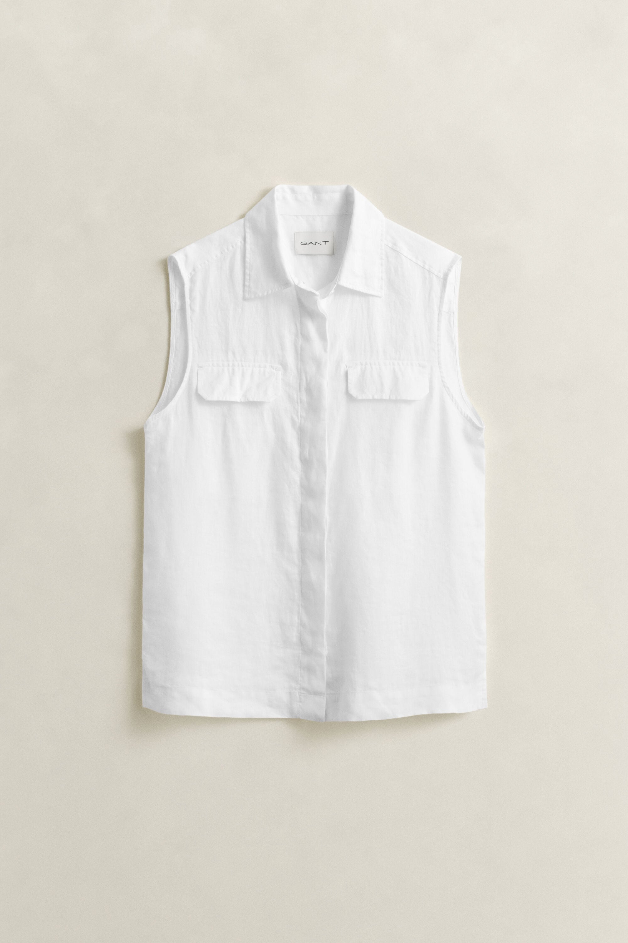 Chemise sans manches en lin