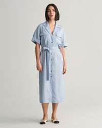 Robe-chemise &agrave; manches courtes avec poches