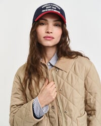 Veste matelassée avec finitions en velours côtelé