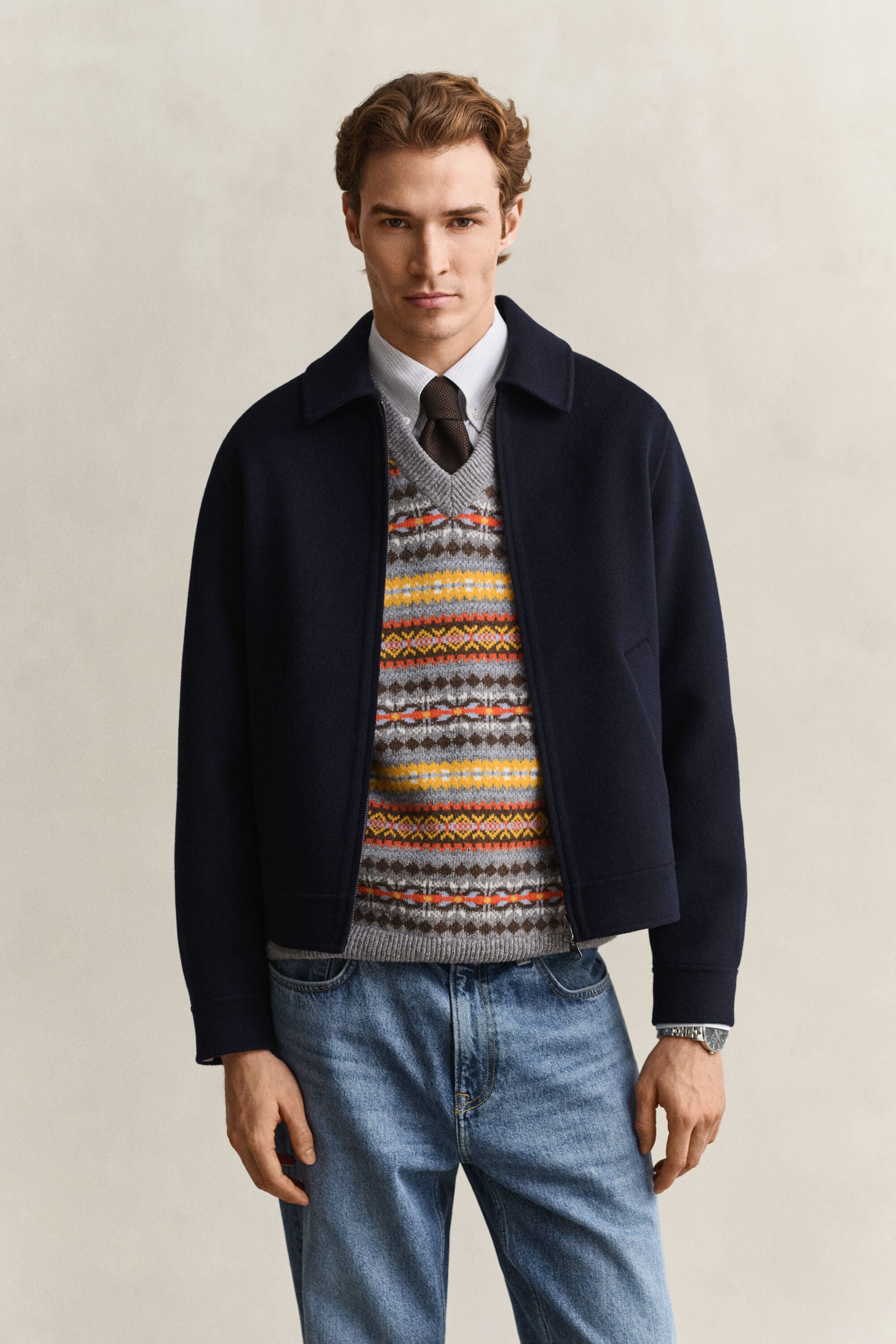 Veste cousue main