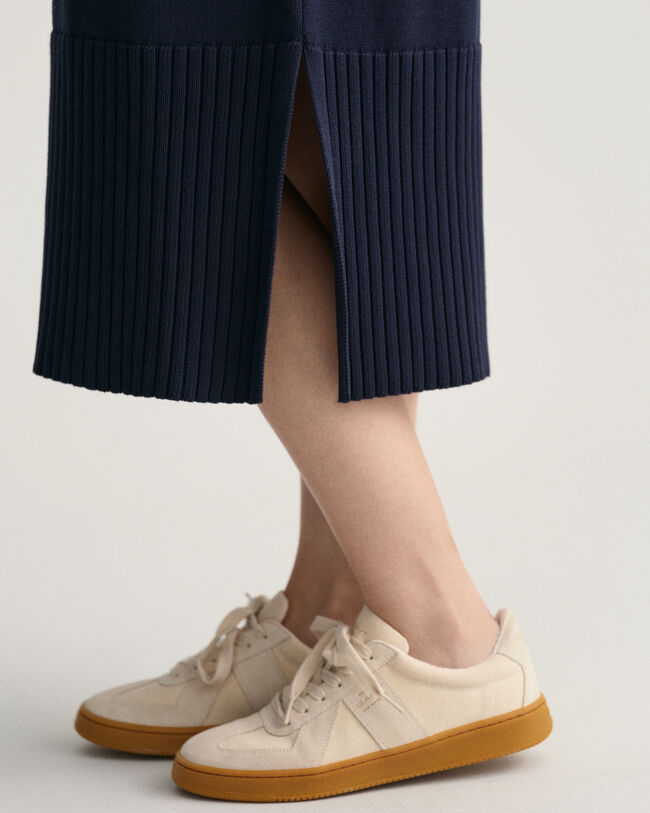 Robe en maille à rayures marinières